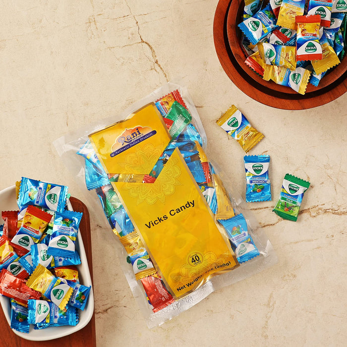 Rani Vicks Candy 7oz (200g) Individually Wrapped ~ Indian Tasty Treats | Vegan | Gluten Friendly | NON-GMO | Indian Origin