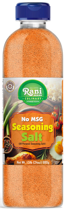 Rani No MSG Seasoning Salt (All Purpose Seasoning Salt) 24oz (1.5lbs) 680g PET Jar ~ All Natural | Gluten Friendly | NON-GMO | Kosher | Vegan | Product of USA