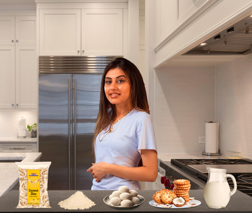 Rani Coconut (Copra) Sliced 7oz (200g) (uncooked, unsweetened) ~ All Natural | Kosher | Vegan | Gluten Friendly