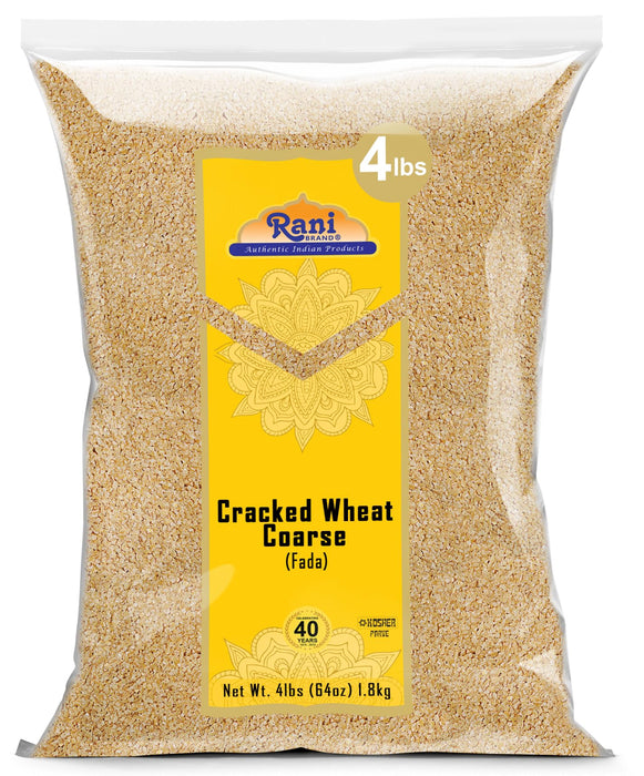 Rani Cracked Wheat Coarse (Fada / Commonly called Bulgur #2) 4lb (64oz)~ All Natural | Vegan | No Colors | NON-GMO | Kosher | Indian Origin