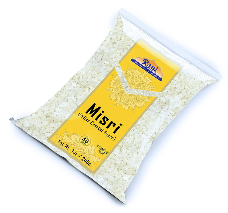 Rani Misri (Indian Sugar Crystals) 7oz (200g) ~ All Natural | Gluten Friendly | No Colors | Vegan | Kosher | Indian Origin
