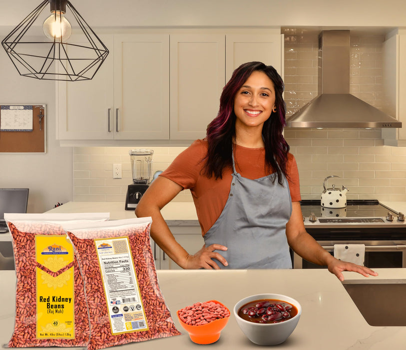 Rani Red Kidney Beans, Light 64oz (4lbs) 1.81kg ~ Pack of 10 ~ 640oz (40lbs) 18.14kg Total ~ All Natural | Vegan | Gluten Friendly | NON-GMO | Kosher | Raj Mah