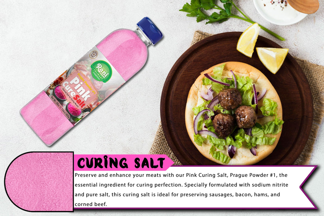 Rani Pink Cure Salt (Special Salt for Curing Meats) 28oz (1.75lbs) 800g PET Jar ~ All Natural | Gluten Friendly | NON-GMO | Kosher | Vegan | Product of USA