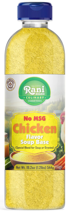 Rani Premium Chicken Base (Special Blend for Soup or Gravies) 19.2oz (1.2lbs) 544g PET Jar ~ All Natural | Gluten Friendly | NON-GMO | Kosher | Vegan | Product of USA