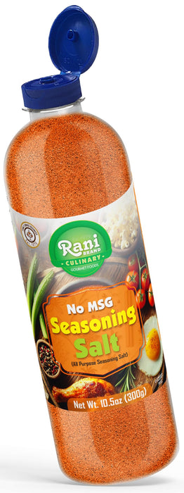 Rani No MSG Seasoning Salt (All Purpose Seasoning Salt) 10.5oz (300g) PET Jar ~ All Natural | Gluten Friendly | NON-GMO | Kosher | Vegan | Product of USA