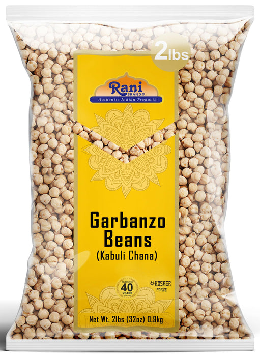 Rani Garbanzo Beans (Kabuli Chana) 32oz (2lbs) 908g ~ All Natural | Vegan | Gluten Friendly | NON-GMO | Kosher | Indian Origin