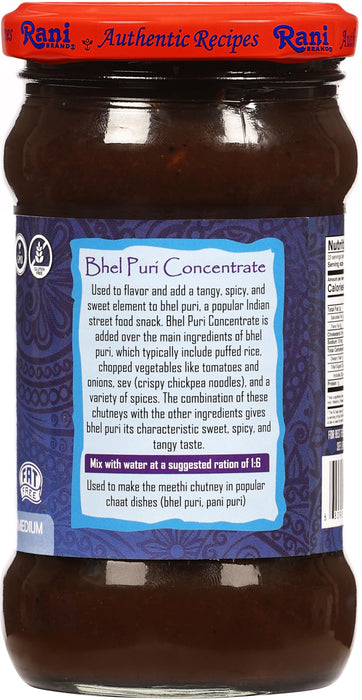 Rani Bhel Puri Concentrate (Sweet & Spicy Sauce) 10.5oz (300g) Glass Jar, Ready to Eat ~ Vegan | Gluten Free | NON-GMO | Kosher | No Colors | Indian Origin