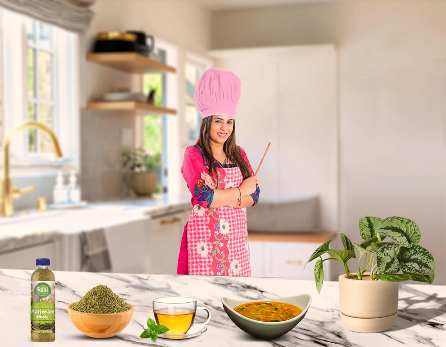 Rani Marjoram Whole (Ideal for Salads, Stews & Meat Dishes) 3.5oz (100g) PET Jar ~ All Natural | Gluten Friendly | NON-GMO | Kosher | Vegan | Product of USA