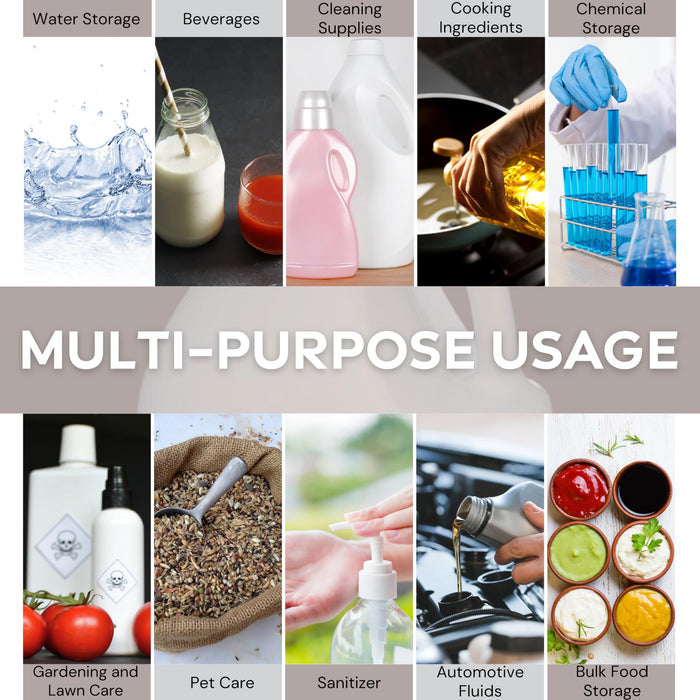 Rani Containers | 1 Gallon HDPE Plastic Jug with Reshipper Box & Child-Resistant Caps | Home & Commercial Use, Containers for Water, Sauces, Food, Soaps, Detergents, Liquids | Made in USA - Pack of 2