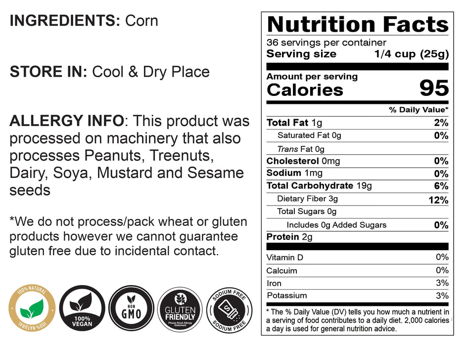Rani Corn Flour (Makki ka Atta) 32oz (2lbs) 908g Bulk ~ All Natural | Vegan | Gluten Friendly | NON-GMO | Kosher | Indian Origin
