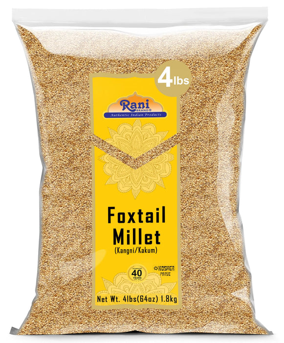 Rani Foxtail Millet Polished (Setaria italica) Ancient Grains 64oz (4lbs) 1.81kg ~ All Natural | Gluten Friendly | NON-GMO | Kosher | Vegan | Indian Origin