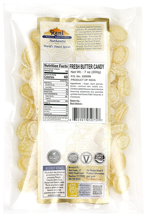 Rani Fresh Butter Candy 7oz (200g) ~ Indian Tasty Treats | Vegan | Gluten Friendly | NON-GMO | Kosher | Indian Origin