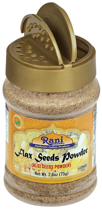 Rani Flax Seeds Powder (Alsi, Linum usitatissimum) 2.6oz (75g) PET Jar | All Natural ~ Gluten Free Ingredients | Non-GMO | Kosher | Vegan | Indian Origin