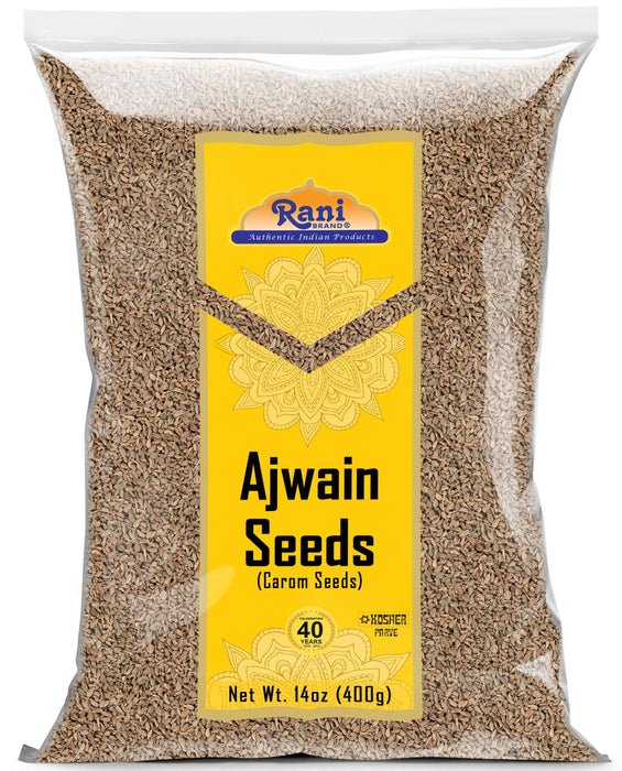 Rani Ajwain Seeds (Carom Bishops Weed) Spice Whole 14oz (400g) ~ Natural | Vegan | Gluten Friendly | NON-GMO | Kosher | Indian Origin