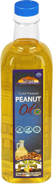 Rani Peanut Oil 33.8 Ounce (1 Liter) Cold Pressed | 100% Natural | NON-GMO | Kosher | Vegan | Gluten Free