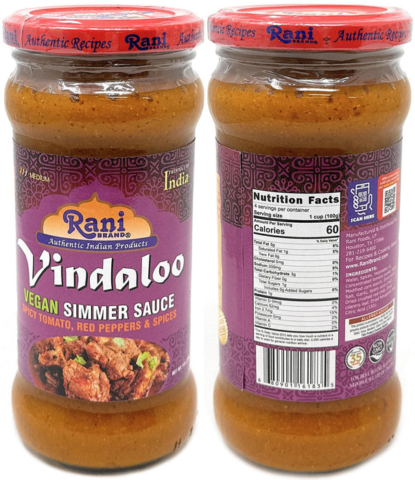 Rani Curry Vegan Simmer Sauces 6-Pack Variety (Tandoori, Tikka, Vindaloo, Korma, Chilli Chicken, Spicy Butter Chicken) 14oz (400g) Glass Jar ~ Easy to Use | All Natural | Gluten Free | Indian Origin
