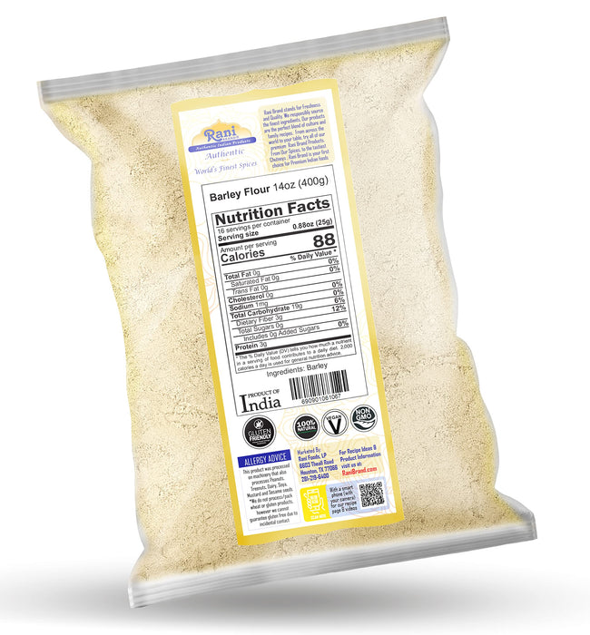 Rani Barley (Jav) Flour 14oz (400g) ~ All Natural | Gluten Friendly | Stone Ground | Vegan | NON-GMO | Kosher
