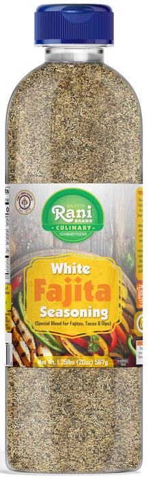 Rani White Fajita Seasoning (Special Blend for Fajitas, Tacos & Dips) 20oz (1.25lbs) 567g PET Jar ~ All Natural | Gluten Friendly | NON-GMO | Kosher | Vegan | Product of USA