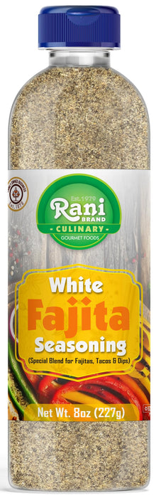 Rani White Fajita Seasoning (Special Blend for Fajitas, Tacos & Dips) 8oz (227g) PET Jar ~ All Natural | Gluten Friendly | NON-GMO | Kosher | Vegan | Product of USA
