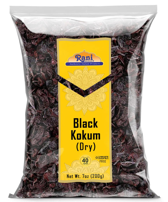 Rani Black Kokum (Dry) Garcinia Indica 7oz (200g) ~ All Natural | Gluten Friendly | Vegan | NON-GMO | Kosher | No Salt or fillers | Indian Origin