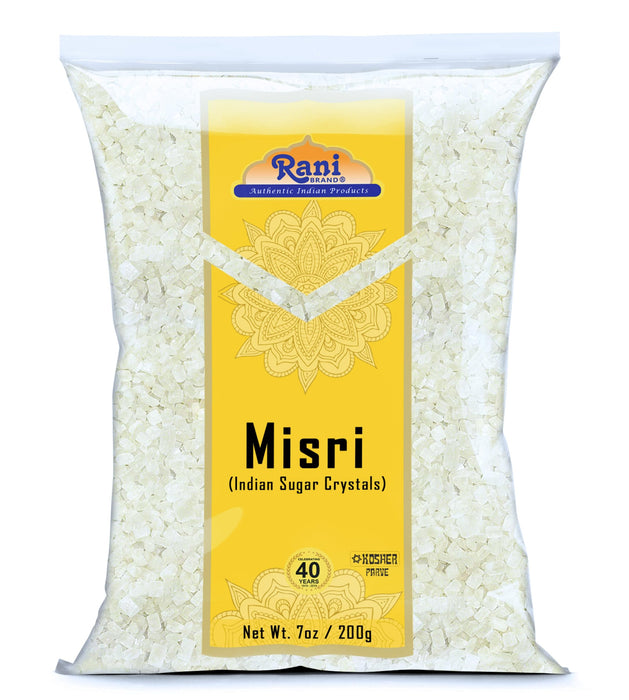 Rani Misri (Indian Sugar Crystals) 7oz (200g) ~ All Natural | Gluten Friendly | No Colors | Vegan | Kosher | Indian Origin