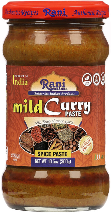 Rani Curry Paste MILD (Spice Paste) 10.5oz (300g) Glass Jar ~ No Colors | All Natural | NON-GMO | Kosher | Vegan | Gluten Free | Indian Origin