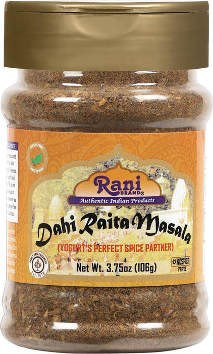 Rani Dahi Raita Masala (Yogurt's Perfect Spice Partner) 3.75oz (106g) PET Jar ~ Shaker Top | All Natural | Vegan | Gluten Friendly | NON-GMO | Indian Origin