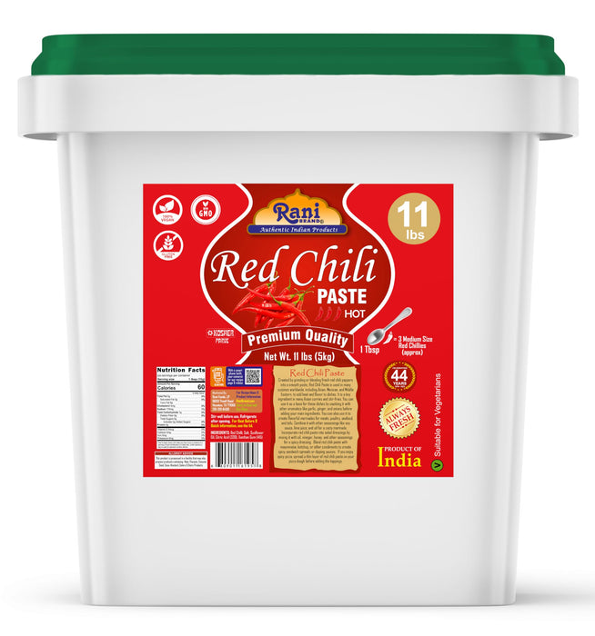 Rani Red Chilli Cooking Paste 176oz (11lbs) 5kg Bulk ~ Vegan | Gluten Free | NON-GMO | Kosher | No Colors | Indian Origin