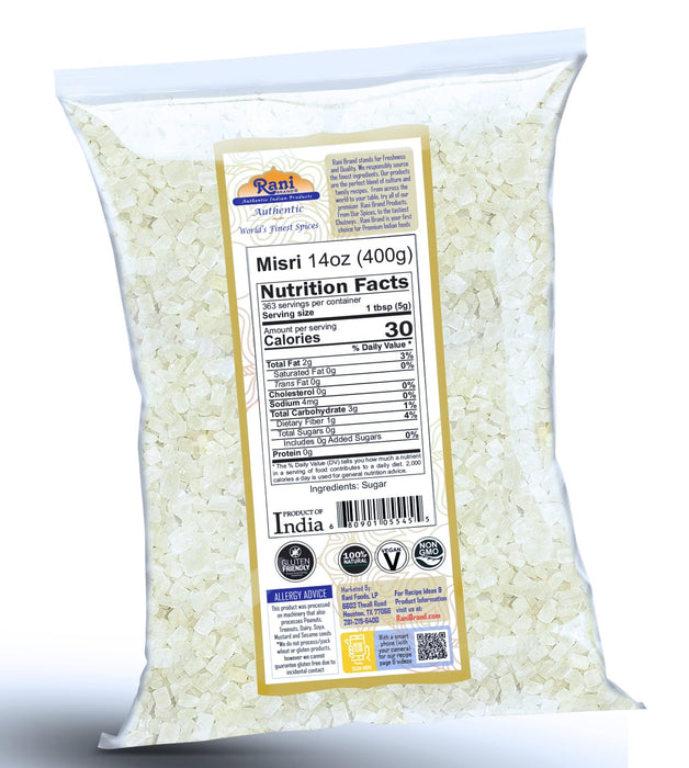 Rani Misri (Indian Sugar Crystals) 14oz (400gm) ~ All Natural | Gluten Friendly | No Colors | Vegan | Kosher | Indian Origin