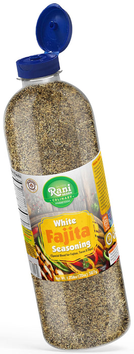 Rani White Fajita Seasoning (Special Blend for Fajitas, Tacos & Dips) 20oz (1.25lbs) 567g PET Jar ~ All Natural | Gluten Friendly | NON-GMO | Kosher | Vegan | Product of USA