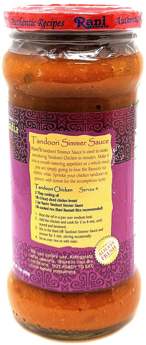 Rani Tandoori Curry Vegan Simmer Sauce (Creamy Tomato & Smoked Paprika) 14oz (400g) Glass Jar, Pack of 5 +1 FREE ~ Easy to Use | Vegan | No Colors | All Natural | NON-GMO | Gluten Free | Indian Origin