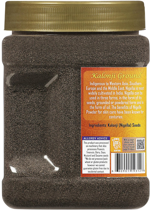 Rani Kalonji (Black Seed, Nigella Sativa, Black Cumin) Ground, Powder 16oz (1lb) 454g PET Jar ~ All Natural | Gluten Friendly | NON-GMO | Vegan | Kosher | Indian Origin