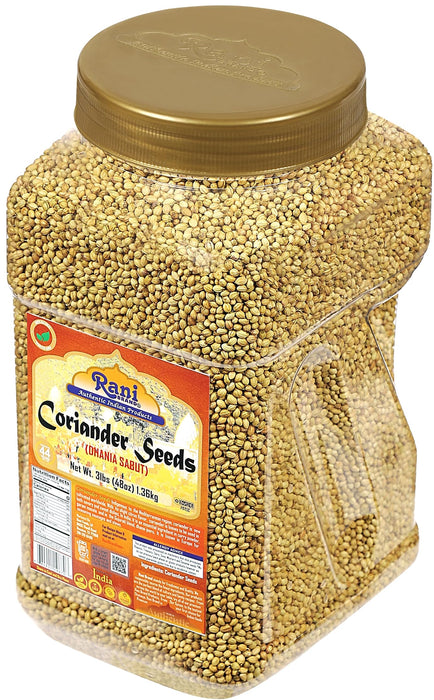 Rani Coriander Seeds 48oz (3lbs) 1.4kg Bulk ~ All Natural | Gluten Friendly | NON-GMO | Vegan | Kosher | Indian Origin