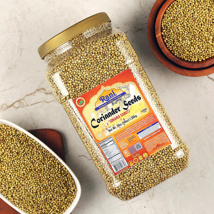 Rani Coriander Seeds 48oz (3lbs) 1.4kg Bulk ~ All Natural | Gluten Friendly | NON-GMO | Vegan | Kosher | Indian Origin