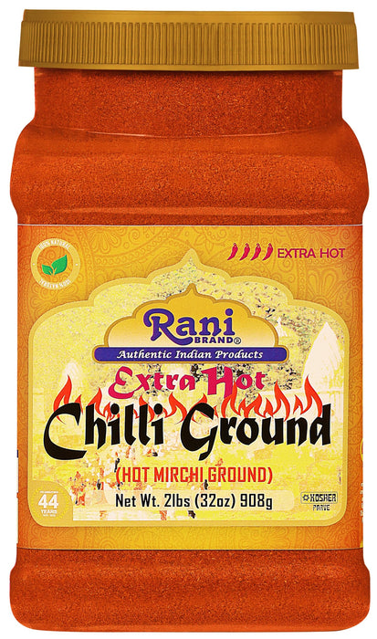 Rani Extra Hot Chilli Powder Indian Spice 32oz (2lbs) 908g PET Jar ~ All Natural | No Color added | Gluten Friendly | Vegan | NON-GMO | Kosher | No Salt or fillers