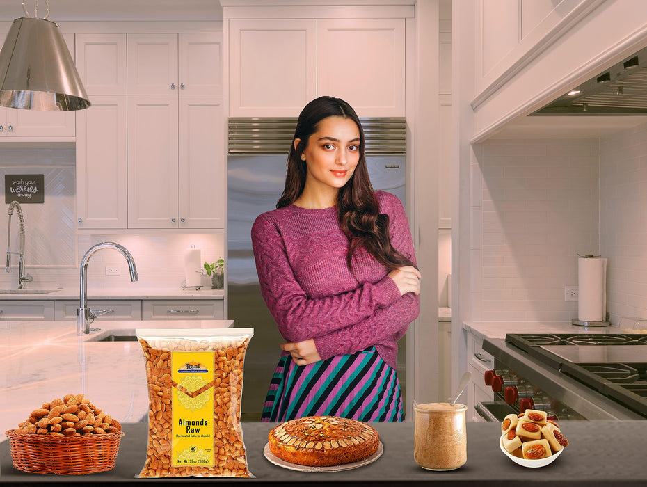 Rani Almonds, Raw Whole With Skin 28oz (800g) ~ All Natural | Vegan | Kosher | Gluten Friendly | Fresh Product of USA ~ California Shelled Almonds