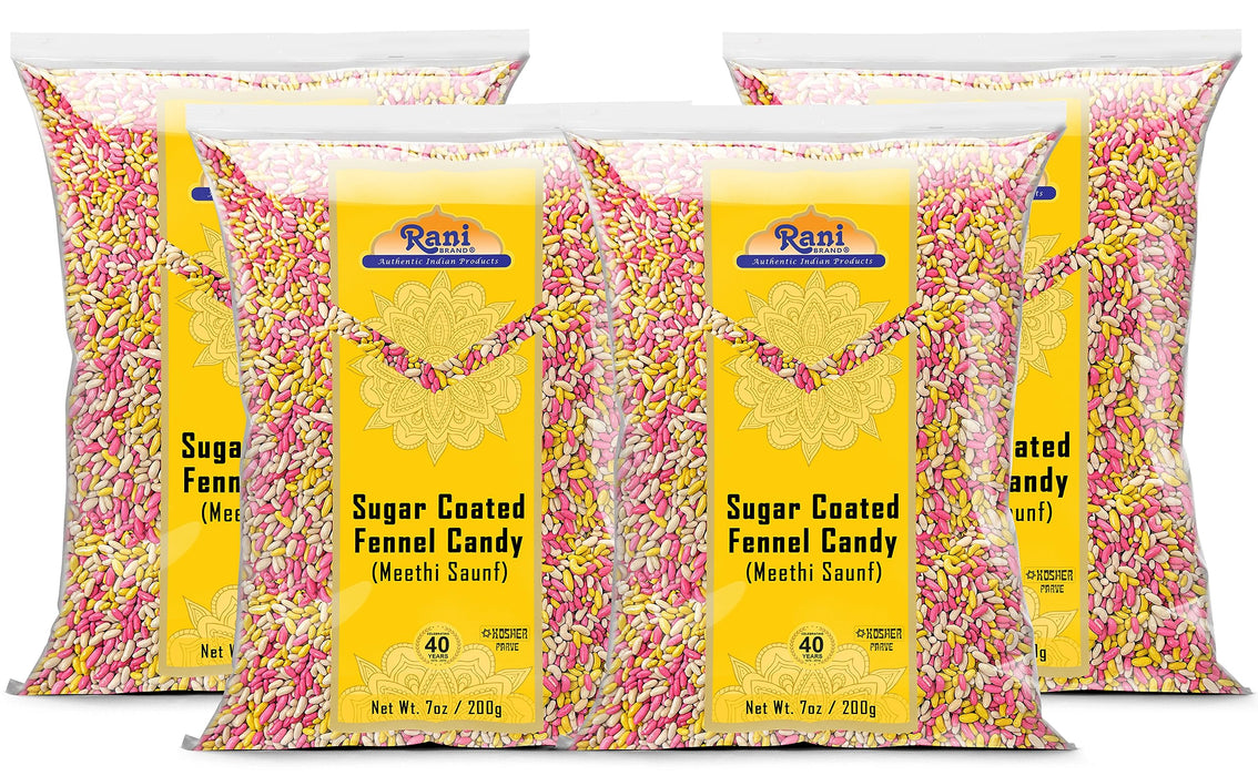 Rani Sugar Coated Fennel Candy 7oz 200g (Pack of 4, 28oz/800g total) ~ Indian After Meal Digestive Treat | Vegan | Gluten Friendly | NON-GMO | Kosher | Indian Origin (Copy)