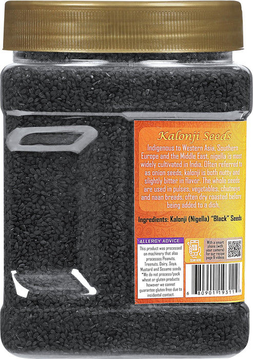 Rani Kalonji Seeds Whole (Black Seed, Nigella Sativa, Black Cumin) 16oz (1lb ) 454g PET Jar ~ All Natural | Gluten Friendly | NON-GMO | Kosher | Vegan