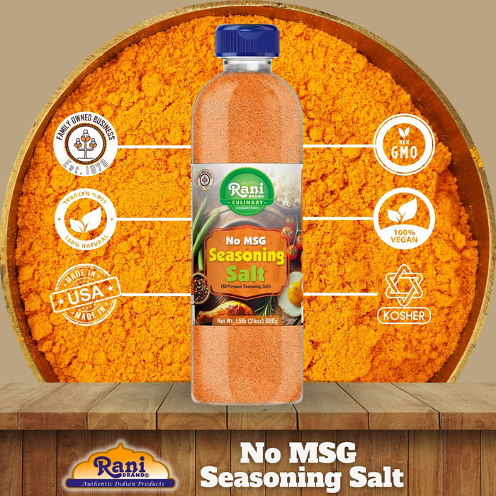 Rani No MSG Seasoning Salt (All Purpose Seasoning Salt) 24oz (1.5lbs) 680g PET Jar ~ All Natural | Gluten Friendly | NON-GMO | Kosher | Vegan | Product of USA