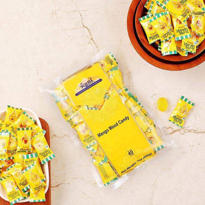 Rani Mango Mood Candy 7oz (200g) Individually Wrapped ~ Indian Tasty Treats | Vegan | Gluten Friendly | NON-GMO | Indian Origin
