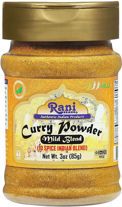 Rani Curry Powder Mild Natural 10-Spice Blend 85g (3oz) ~ Salt Free | Vegan | No Colors | Gluten Friendly | NON-GMO | Kosher | NO Chili or Peppers