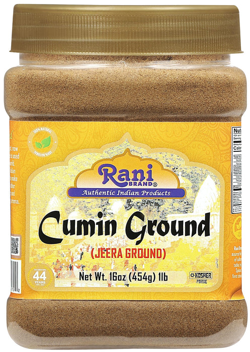 Rani Cumin (Jeera) Powder Spice 16oz (1lb) 454g PET Jar ~ All Natural | Vegan | Gluten Friendly | NON-GMO | Kosher | Indian Origin