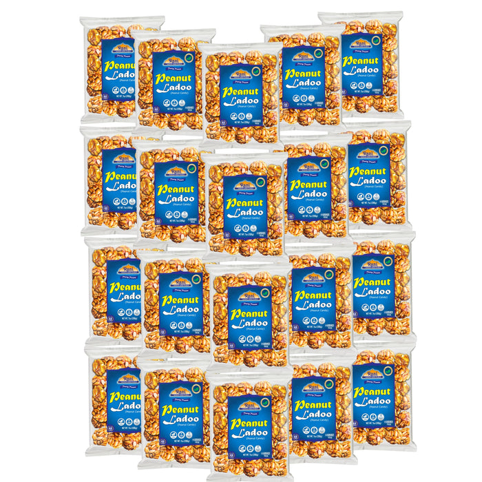 Rani Peanut Ladoo (Round Peanut Brittle Candy) 7oz (200g) x Pack of 20 ~ All Natural | Vegan | Kosher | No colors | Gluten Friendly | Indian Origin