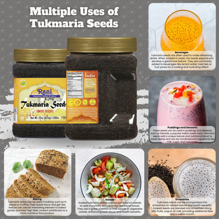 Rani Tukmaria  (Natural Holy Basil Seeds) {4 Sizes Available}