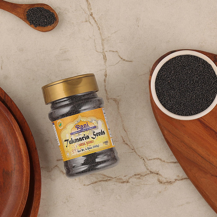 Rani Tukmaria  (Natural Holy Basil Seeds) {4 Sizes Available}