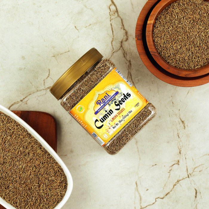 Rani Cumin Seeds Whole (Jeera) Spice 16oz (454g) 1lb PET Jar ~ All Natural | Gluten Friendly | NON-GMO | Vegan | Kosher | Indian Origin