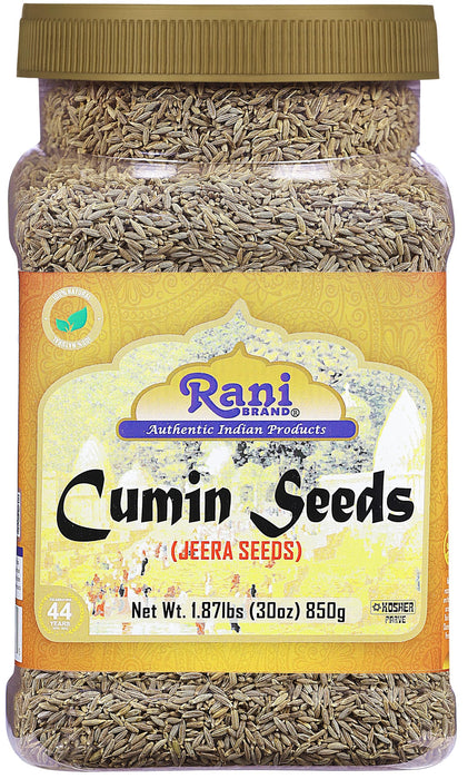 Rani Cumin Seeds Whole (Jeera) Spice 30oz (1.87lbs) 850g PET Jar ~ All Natural | Gluten Friendly | NON-GMO | Kosher | Vegan | Indian Origin