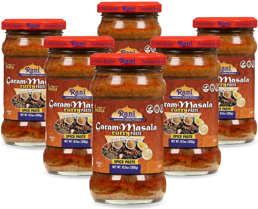 Rani Garam Masala Curry Spice Paste 10.5oz (300g) Glass Jar, Pack of 5+1 FREE ~ No Colors | NON-GMO | Kosher | Vegan | Gluten Free | Indian Origin