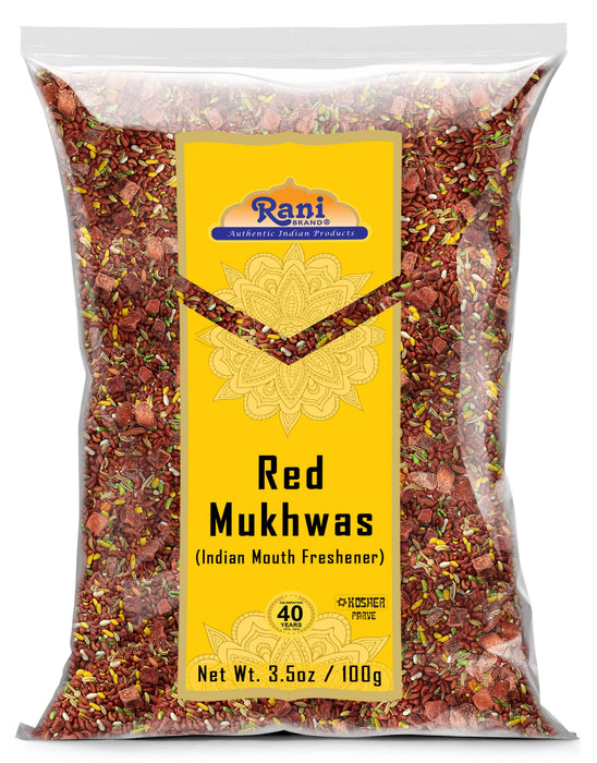 Rani Red Mukhwas (Special Digestive Treat) 3.5oz (100g) ~ Vegan | Kosher | Indian Candy Mouth Freshener