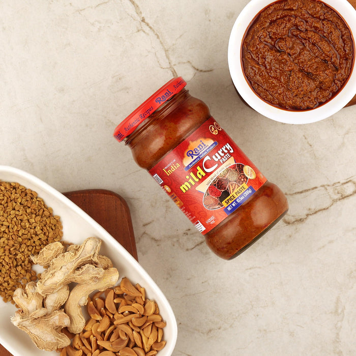 Rani Curry Paste MILD (Spice Paste) 10.5oz (300g) Glass Jar, Pack of 5+1 FREE~No Colors | All Natural | NON-GMO | Kosher | Vegan | Gluten Free | Indian Origin